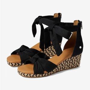 Black Wedge Sandals